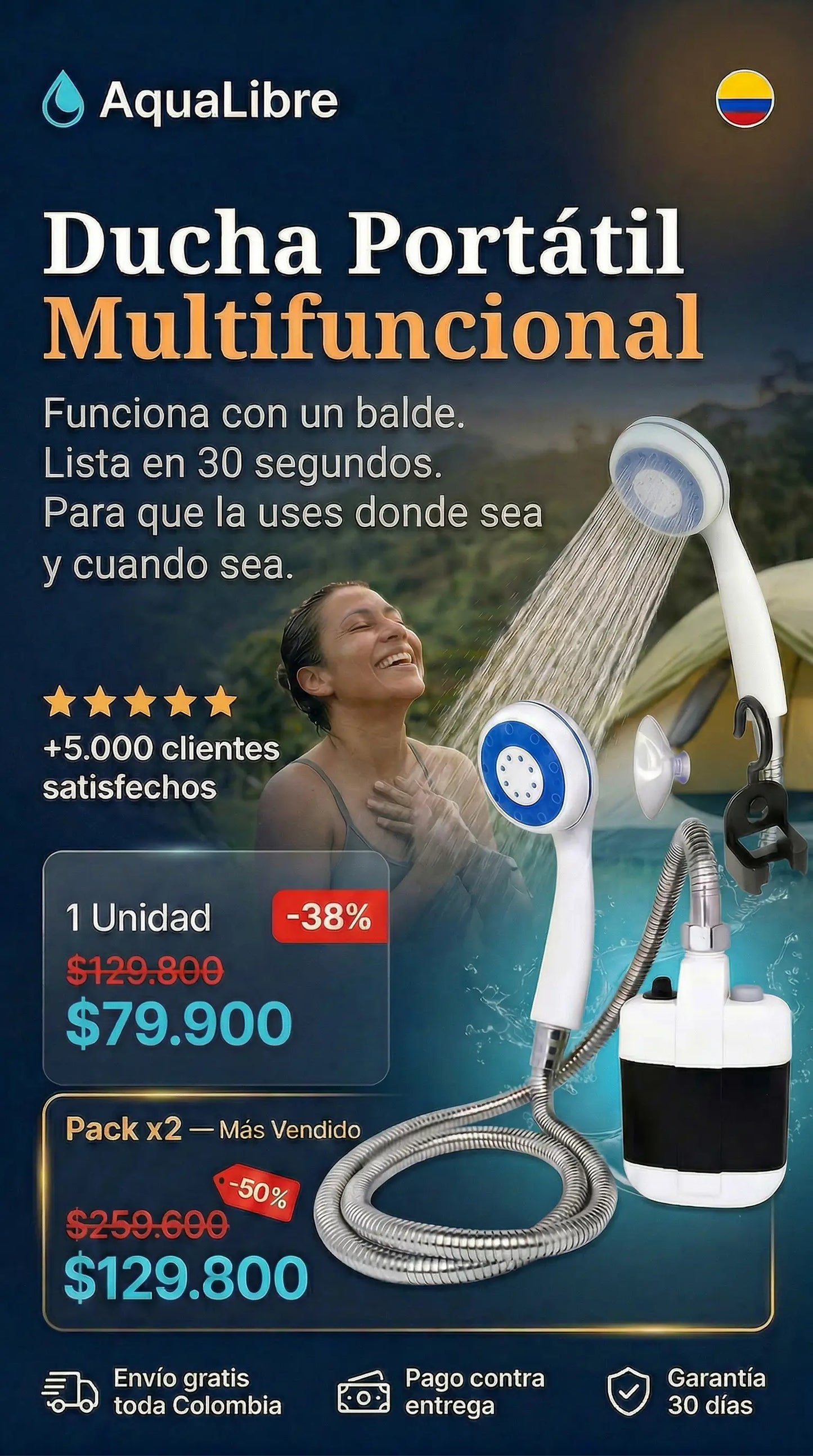 Ducha Portátil Multifuncional