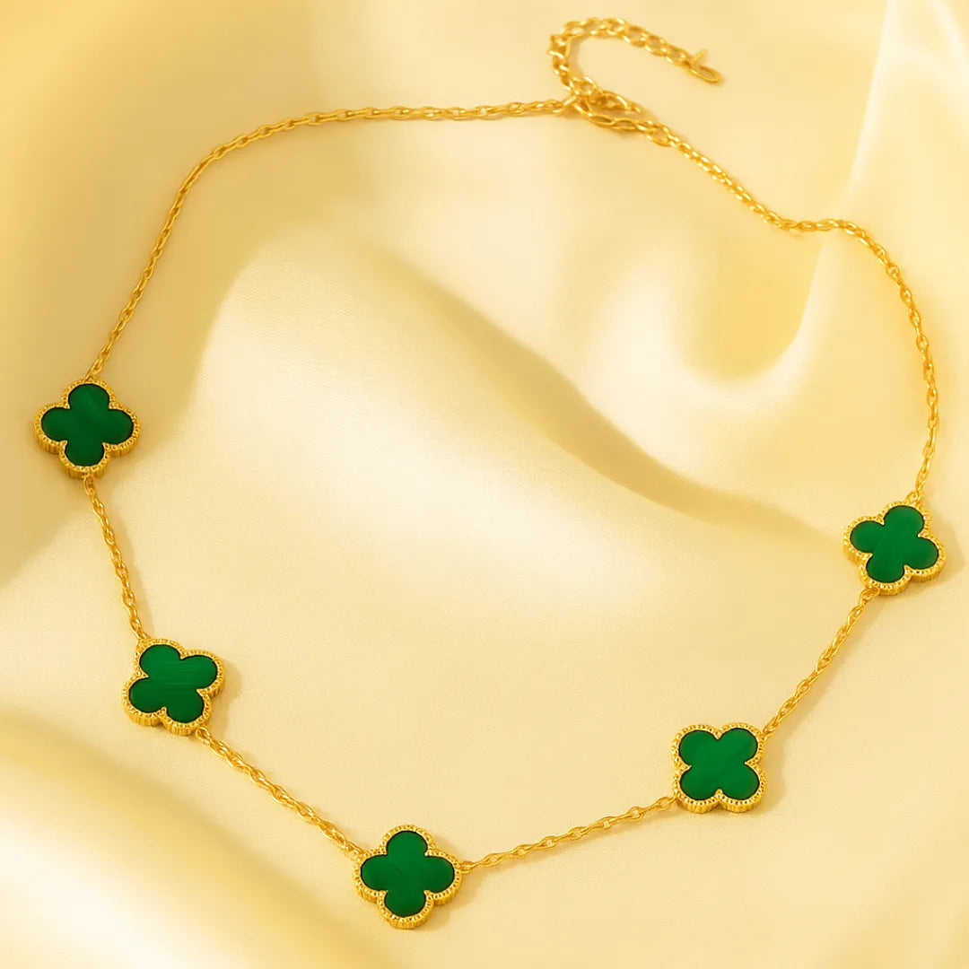 COLLAR DE LUJO DE 5 TRÉBOL