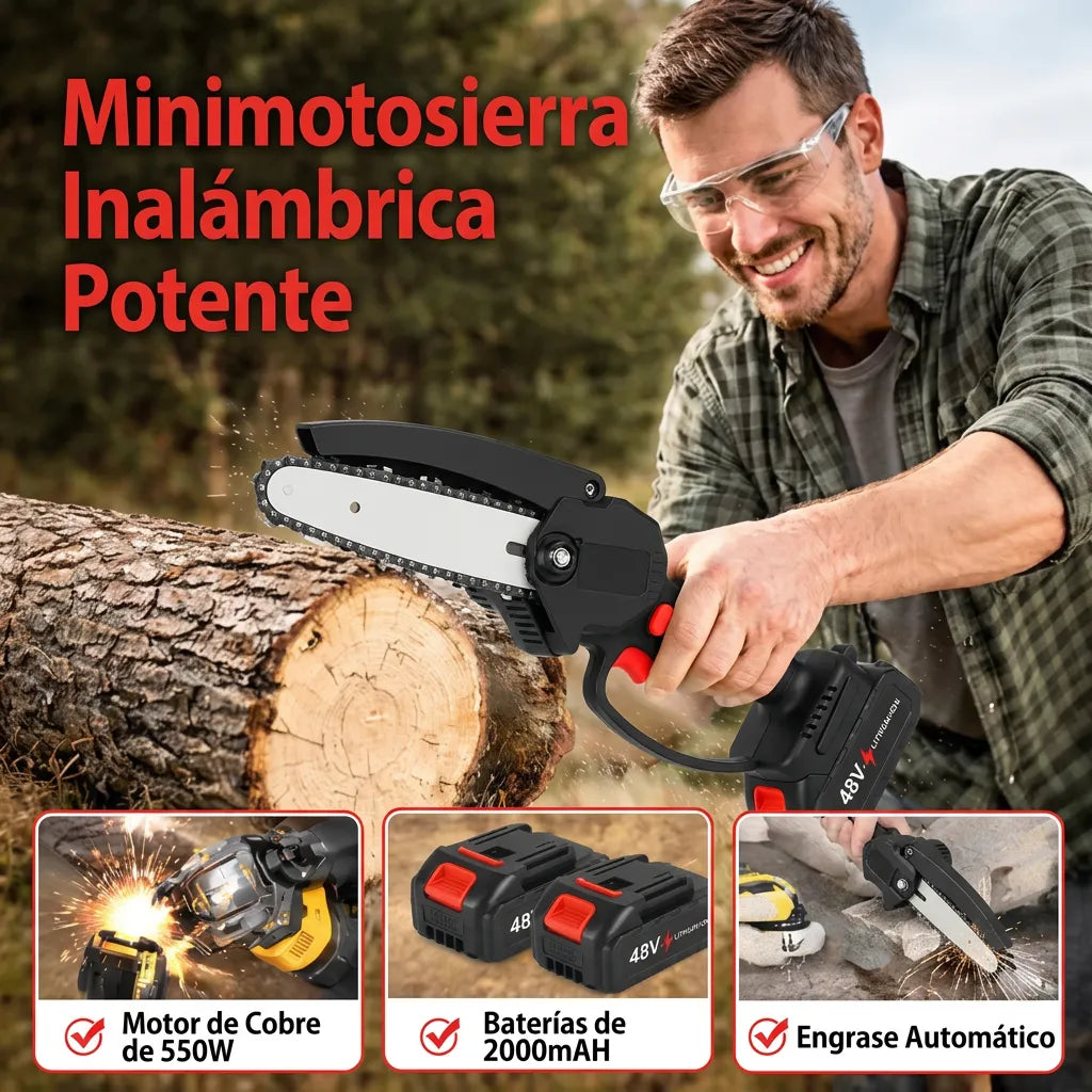 Mini Moto Sierra Eléctrica Inalámbrica