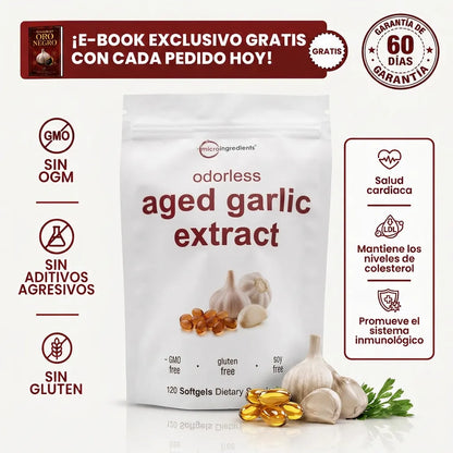 Microingredients® Ajo Envejecido 24 Meses - Baja y Estabiliza Tu Presión Naturalmente