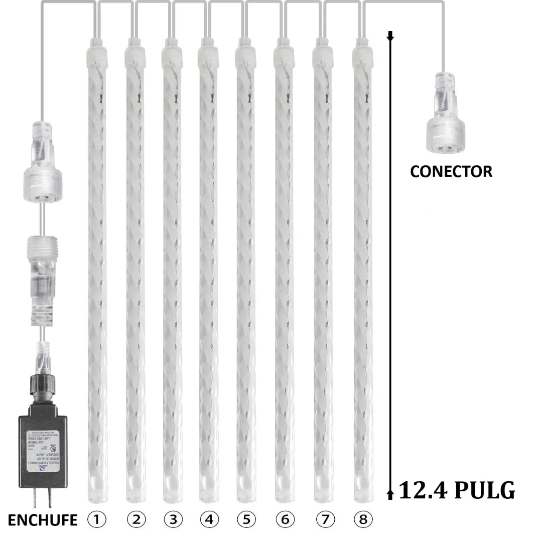 LUCES LED DE LLUVIA DE METEORITOS