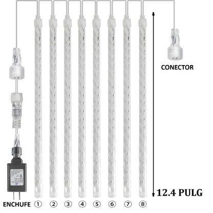LUCES LED DE LLUVIA DE METEORITOS