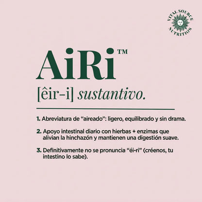 Cápsulas AiRi™ Alivio Digestivo, Control de Hinchazón Abdominal y Gases