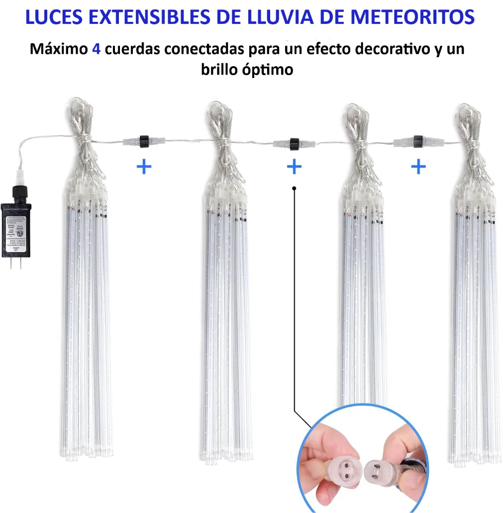 LUCES LED DE LLUVIA DE METEORITOS