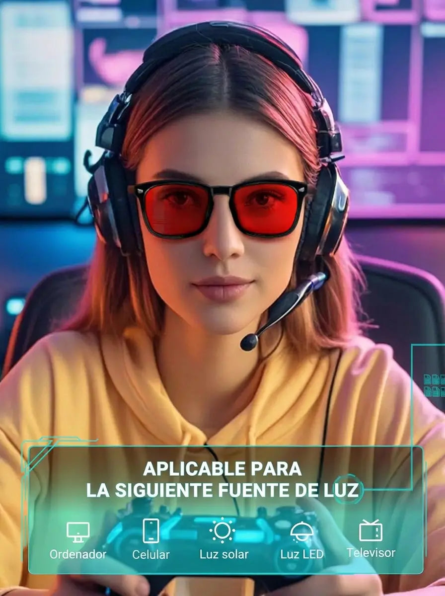 Gafas con Bloqueo de Luz Azul & Verde Gaming