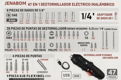 ¡DESTORNILLADOR ELÉCTRICO! + ¡ENVÍO GRATIS!