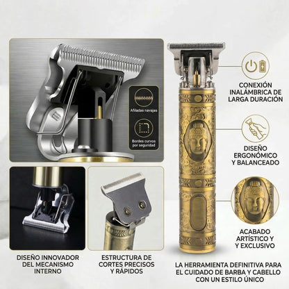 Patillera Profesional Buda® Corte Preciso para Barba, Bigote, Patillas y Cabello