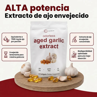 Microingredients® Ajo Envejecido 24 Meses - Baja y Estabiliza Tu Presión Naturalmente