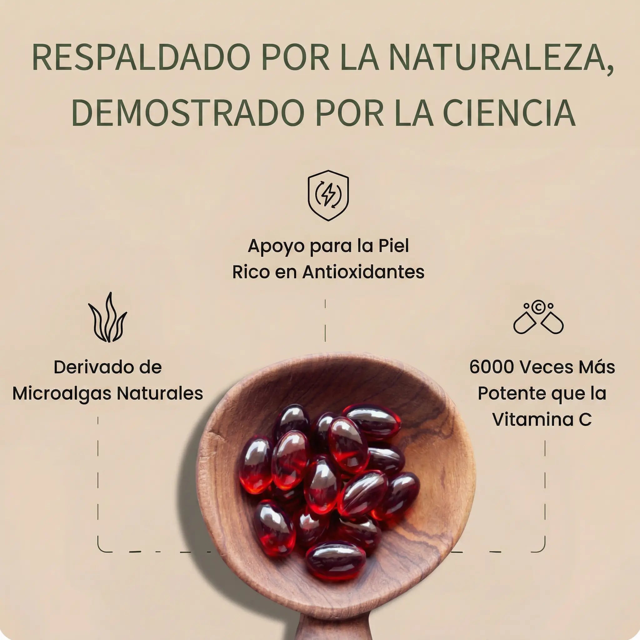Astaxanthin® 12mg de Antioxidante Diario Para Una Piel Más Luminosa, Saludable & Protegida