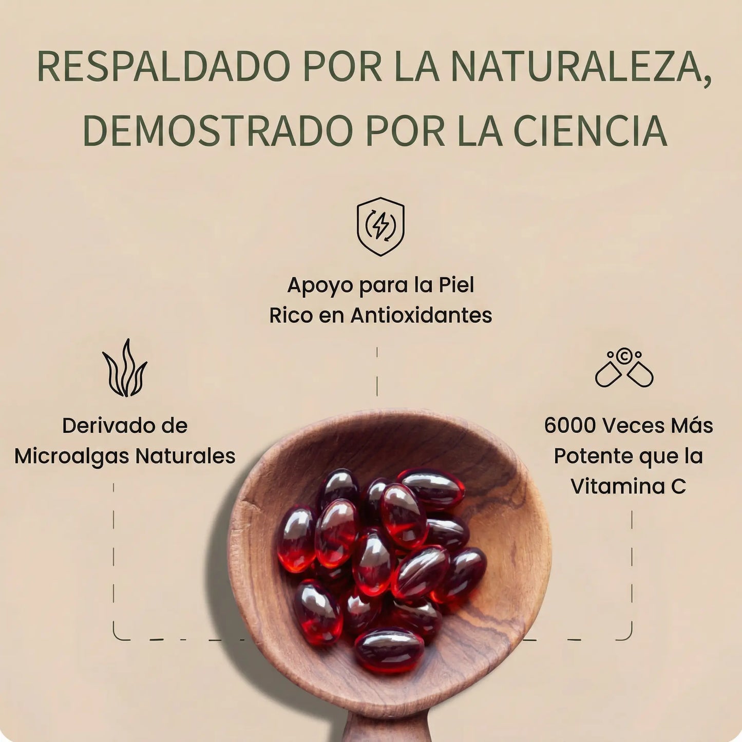 Astaxanthin® 12mg de Antioxidante Diario Para Una Piel Más Luminosa, Saludable & Protegida