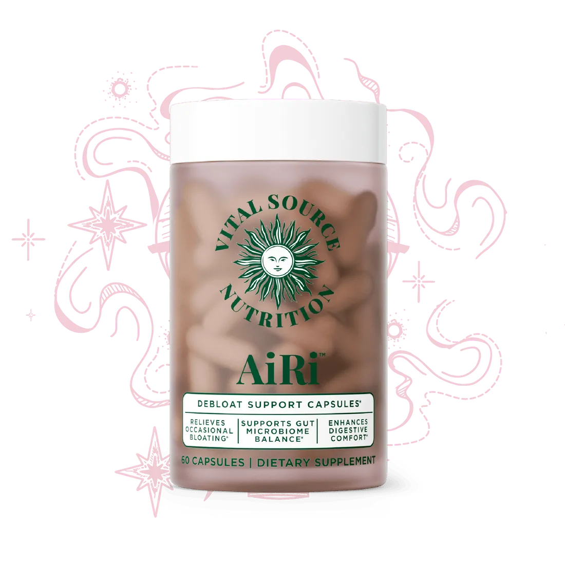 Cápsulas AiRi™ Alivio Digestivo, Control de Hinchazón Abdominal y Gases