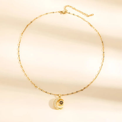 COLLAR LUNA PROYECTA FRASE TE AMO EN 100 IDIOMAS