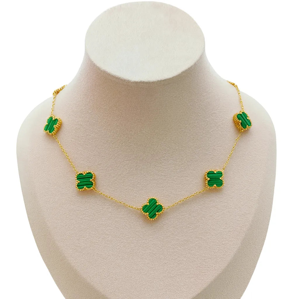 COLLAR DE LUJO DE 5 TRÉBOL