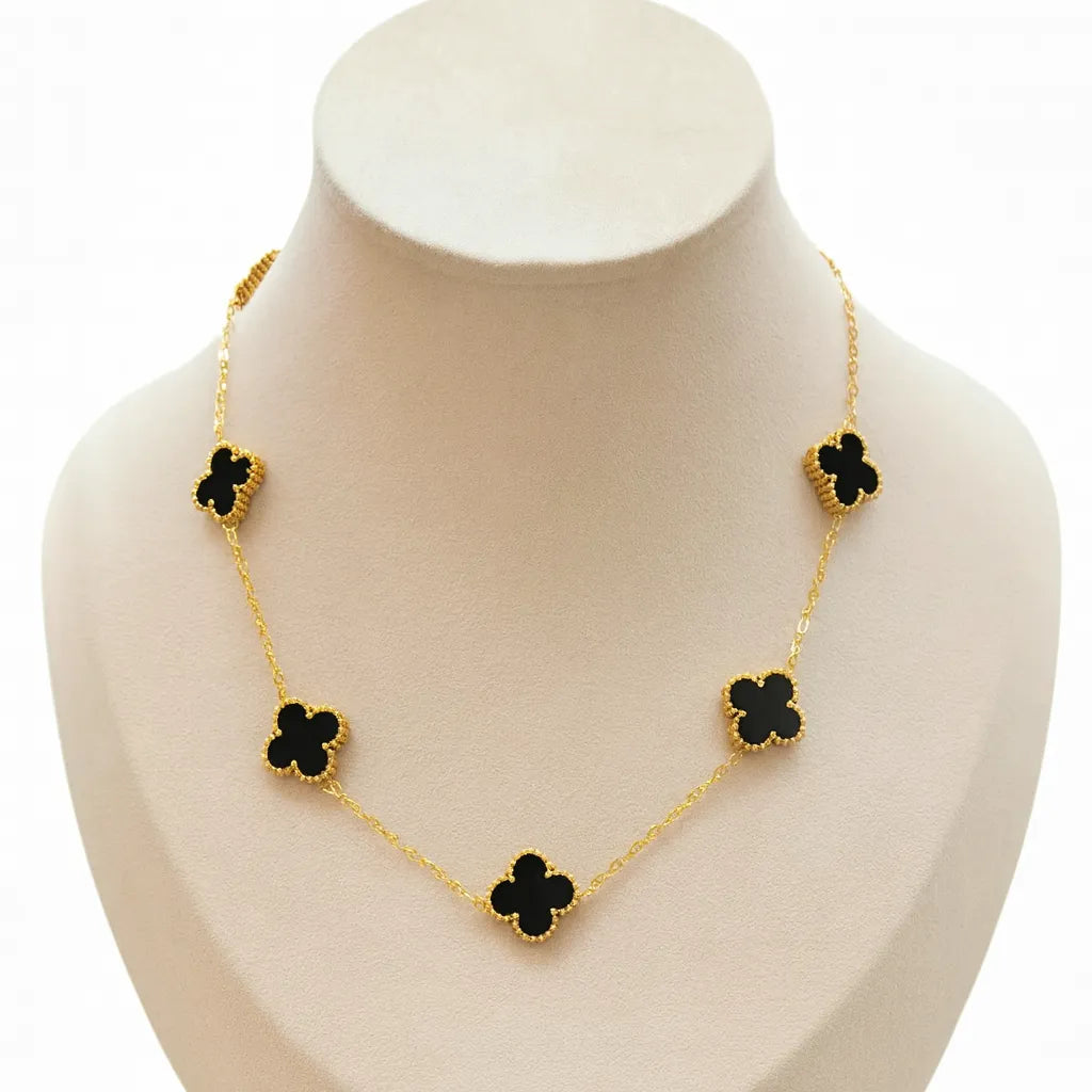 COLLAR DE LUJO DE 5 TRÉBOL