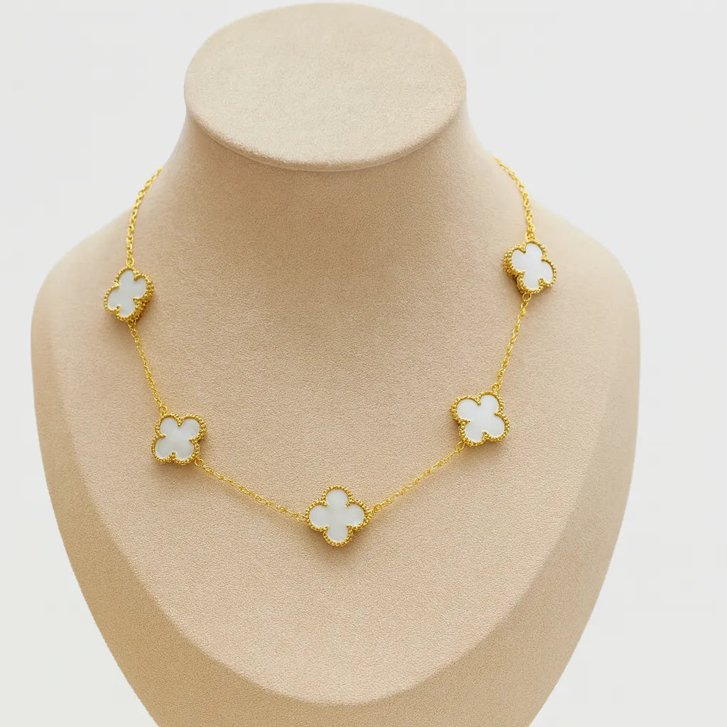 COLLAR DE LUJO DE 5 TRÉBOL