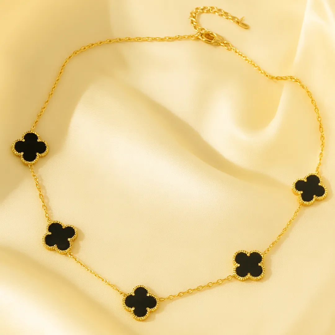 COLLAR DE LUJO DE 5 TRÉBOL