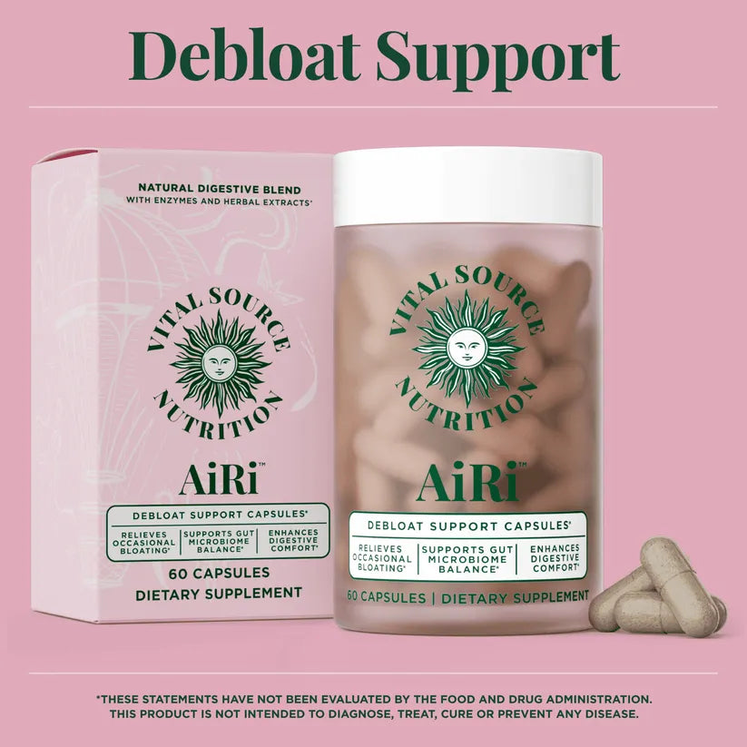 Cápsulas AiRi™ Alivio Digestivo, Control de Hinchazón Abdominal y Gases
