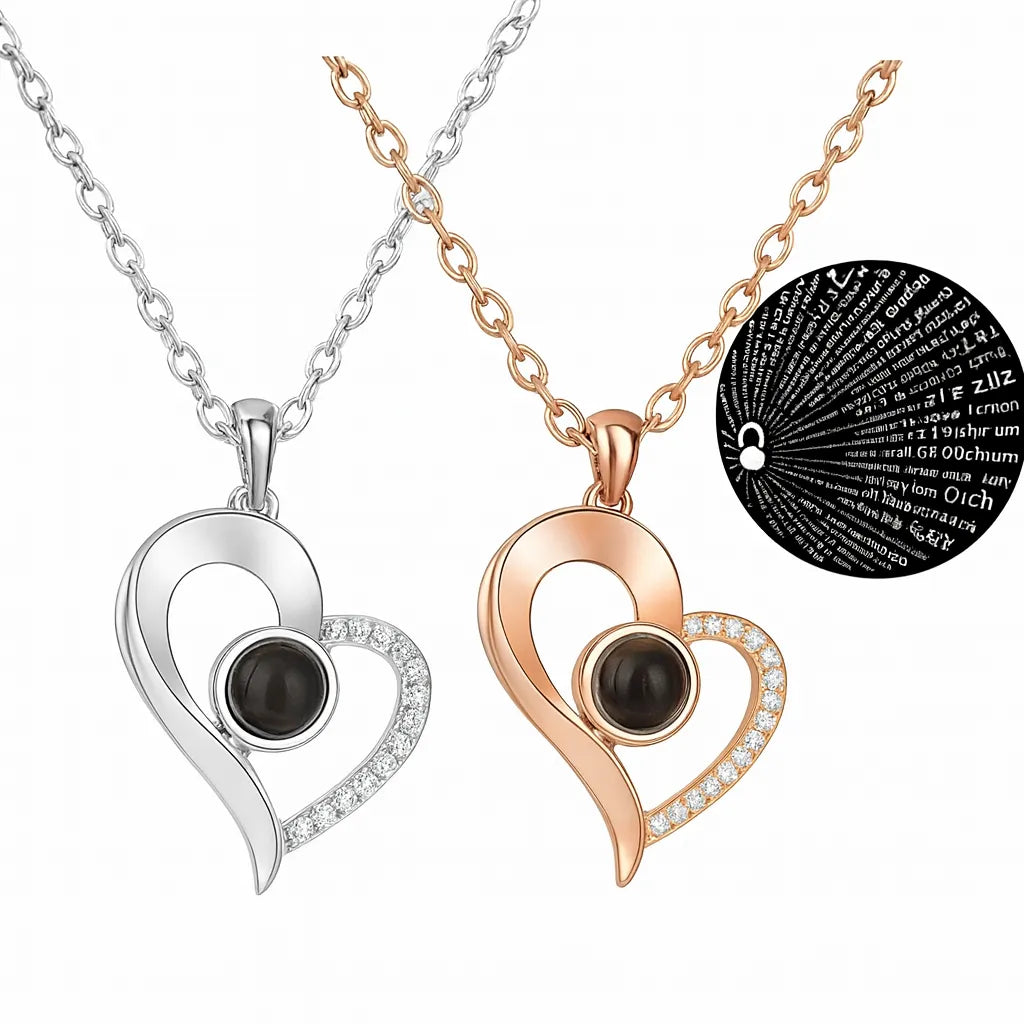 COLLAR PROYECTA FRASE TE AMO EN 100 IDIOMAS