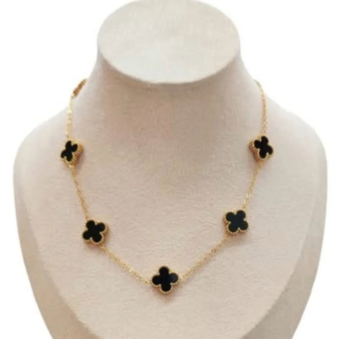 COLLAR DE LUJO DE 5 TRÉBOL