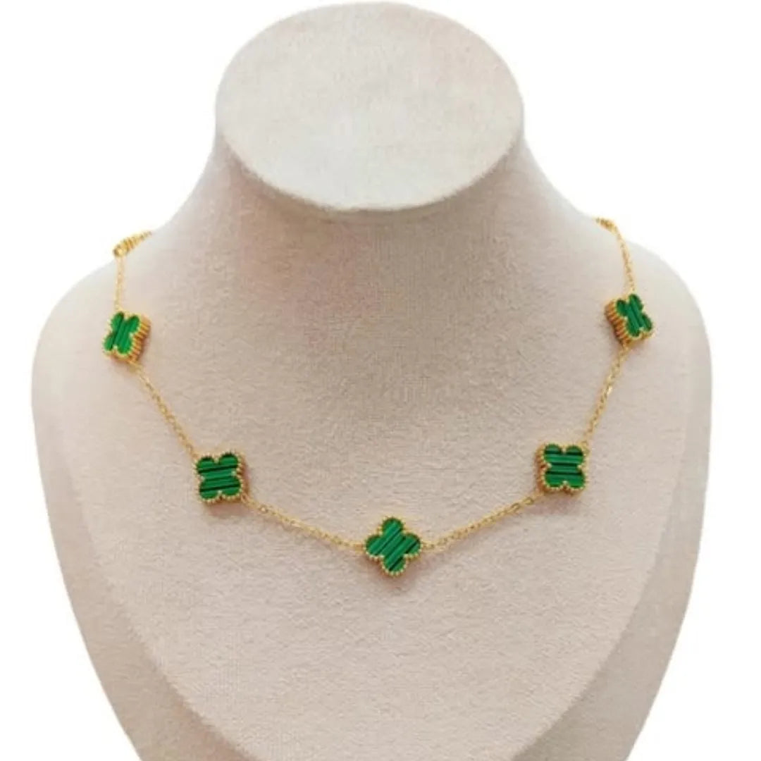 COLLAR DE LUJO DE 5 TRÉBOL